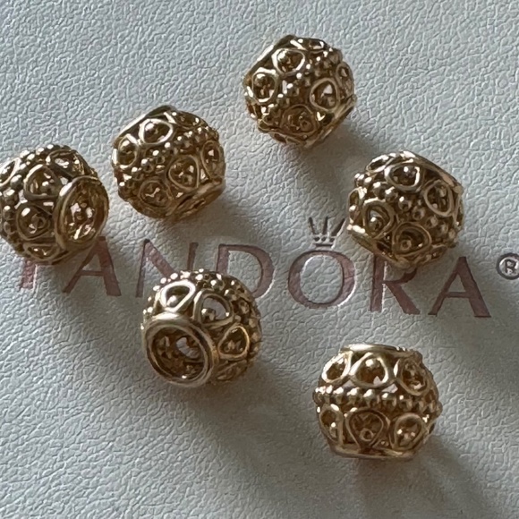 ‼️🤶 One (1) Authentic Pandora 14K Gold Gilded Cage Charm #750458 I have 6 🎄 - Picture 3 of 7